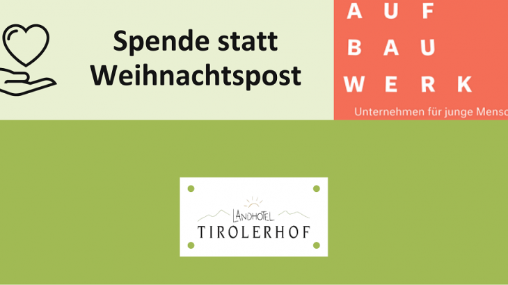 Dieses Jahr gab es statt der Weihnachtspost eine gute Tat